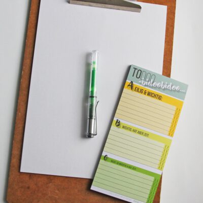 To-Do-Liste Prioritäten A, B, C
