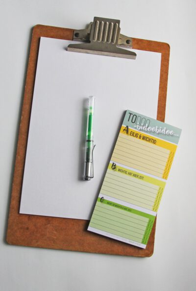 To-Do-Liste Prioritäten A, B, C