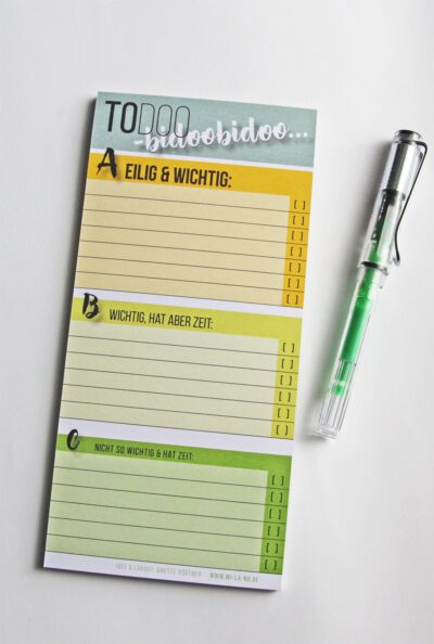 To-Do-Liste Prioritäten A, B, C