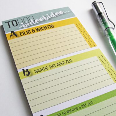 To-Do-Liste Prioritäten A, B, C