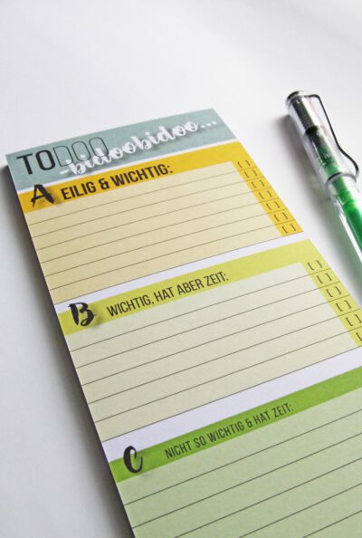 To-Do-Liste Prioritäten A, B, C