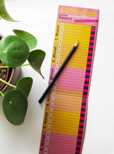 Schwangerschaftskalender mit Mini-Tagebuch Rosa-Pink von Wi-La-No
