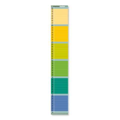 Bunte Messlatte für Kinder Messleiste aus Pappe „Mannometer“ Kinderzimmerdekoration Farbvariante Regenbogen/bunt
