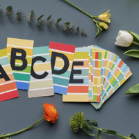 Buchstabenkarten Partydekoration Alphabet Schulkind ABC Postkarten Einschulung Erster Schultag Hochzeitsdekoration