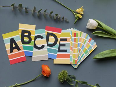 Buchstabenkarten Partydekoration Alphabet Schulkind ABC Postkarten Einschulung Erster Schultag Hochzeitsdekoration