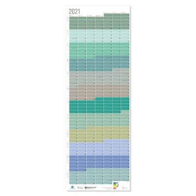 Wandkalender Jahresplaner Wallplanner 2021 Wi-La-No Pastell