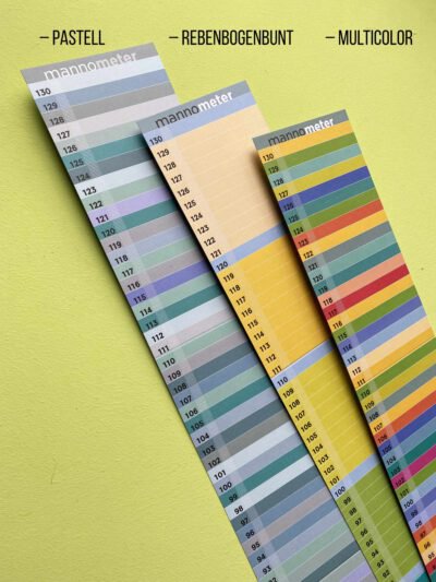 Bunte Messlatte Messleiste aus Pappe „Mannometer“ Kinderzimmerdekoration