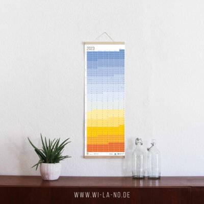 Wandkalender 2023 Jahresplaner Kalender Wi-La-No 2023 Designkalender 2023 Blue Hour wallplanner 2023