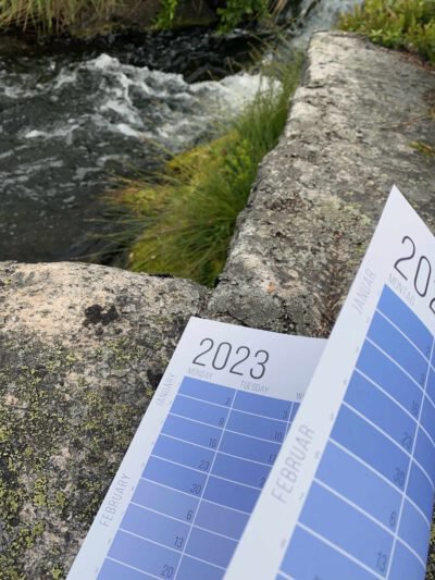 Wandkalender 2023 Jahresplaner Wallplanner Calendar 2023 Wi-La-No Blaue Stunde Blue Hour