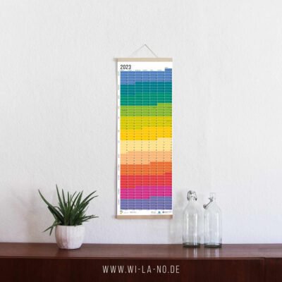 Regenbogen 2023 Wallplanner Rainbow 2023 Wandkalender Jahresplaner 2023