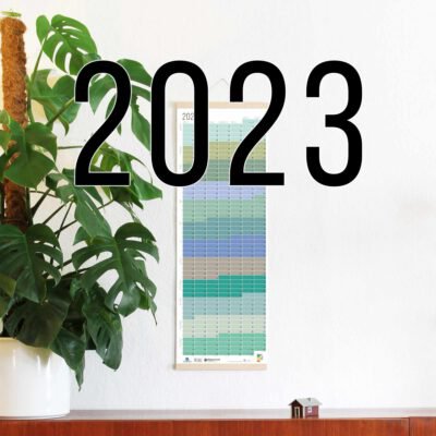 Wandkalender 2023 Jahresplaner Wallplanner Calendar 2023 Wi-La-No Pastell Türkis Salbei Aqua