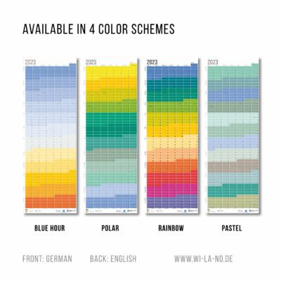 Wandkalender 2023 Jahresplaner Kalender Wi-La-No 2023 Designkalender 2023 wallplanner 2023