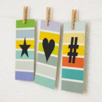 Stern, Herz, Herzchen , Raute, Hashtag, Sonderzeichen im Wi-La-No-Streifendesign