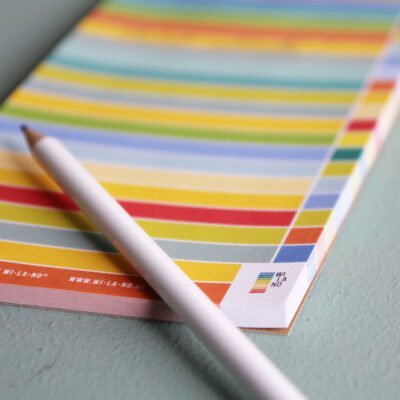 Notizblock To-Do-Liste Einkaufszettel bunt gestreift geringelt multicolor von Wi-La-No