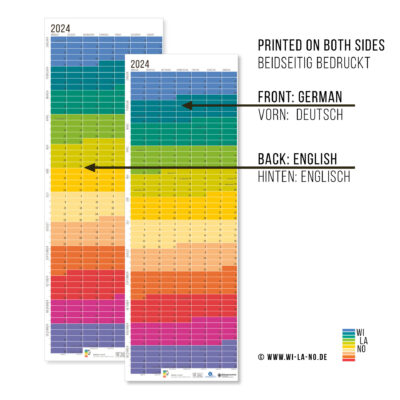 2024 Wallplanner Wandkalender Regenbogen Rainbow Jahresplaner 2024