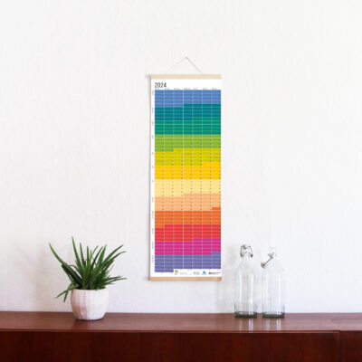 2024 Wallplanner Wandkalender 2024 Regenbogen Bunter Kalender Jahresplaner 2024 Rainbow