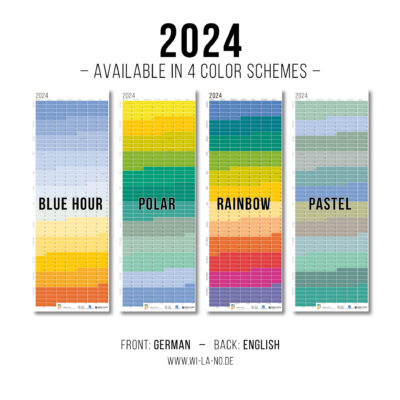 2024 Wallplanner Wandkalender Kalender Designkalender Jahresplaner 2024 Wi-La-No Wie lange noch?