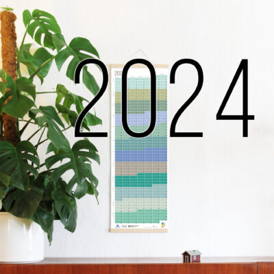 2024 Wallplanner Wandkalender Pastell Türkis Salbeigrün Jahresplaner 2024