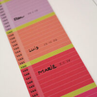 Rosa-pink Messlatte für Kinder Messleiste aus Pappe „Mannometer“ Kinderzimmerdekoration Farbvariante Rosa-Pink