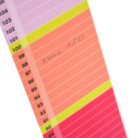 Rosa-pink Messlatte für Kinder Messleiste aus Pappe „Mannometer“ Kinderzimmerdekoration Farbvariante Rosa-Pink