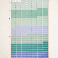 Wandkalender 2025 Pastell Türkis Kalender Jahresplaner 2025 Homeoffice Wallplanner Designkalender