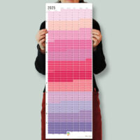 Wandkalender 2025 Rosa Flieder Pink Violett Lila Kalender Jahresplaner 2025 Homeoffice Wallplanner Designkalender