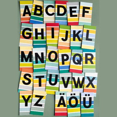 Alphabet Buchstabenkarten ABC-Karten, ABC-Postkarten von Wi-La-No