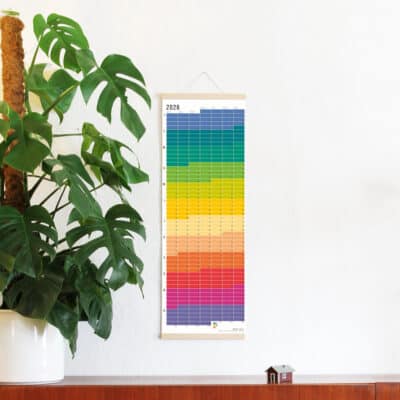 Wandkalender 2026 von Wi-La-No Rainbow Kalender Jahresplaner 2026 Homeoffice Wallplanner Designkalender