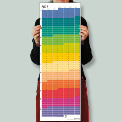 Wandkalender 2026 von Wi-La-No Regenbogen Kalender Jahresplaner 2026 Homeoffice Wallplanner Designkalender
