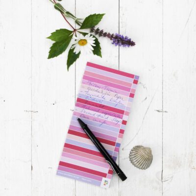 Notizblock / To-Do-Liste Pink-Rosa gestreift von Wi-La-No