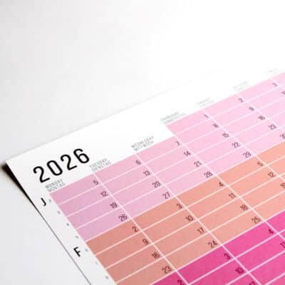 Wandkalender 2026 Rosa Flieder Pink Violett Lila Kalender Jahresplaner 2026 Homeoffice Wallplanner Designkalender