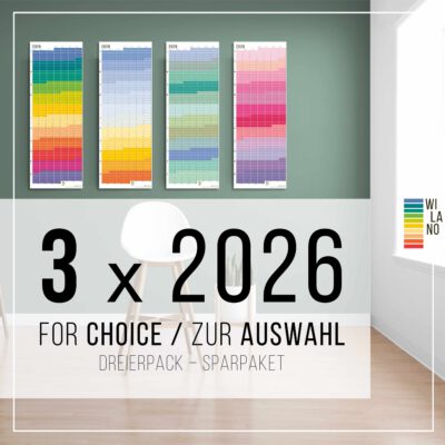 Wandkalender 2026 Kalender Jahresplaner 2026 Homeoffice Wallplanner Designkalender Sparpack Dreierpack