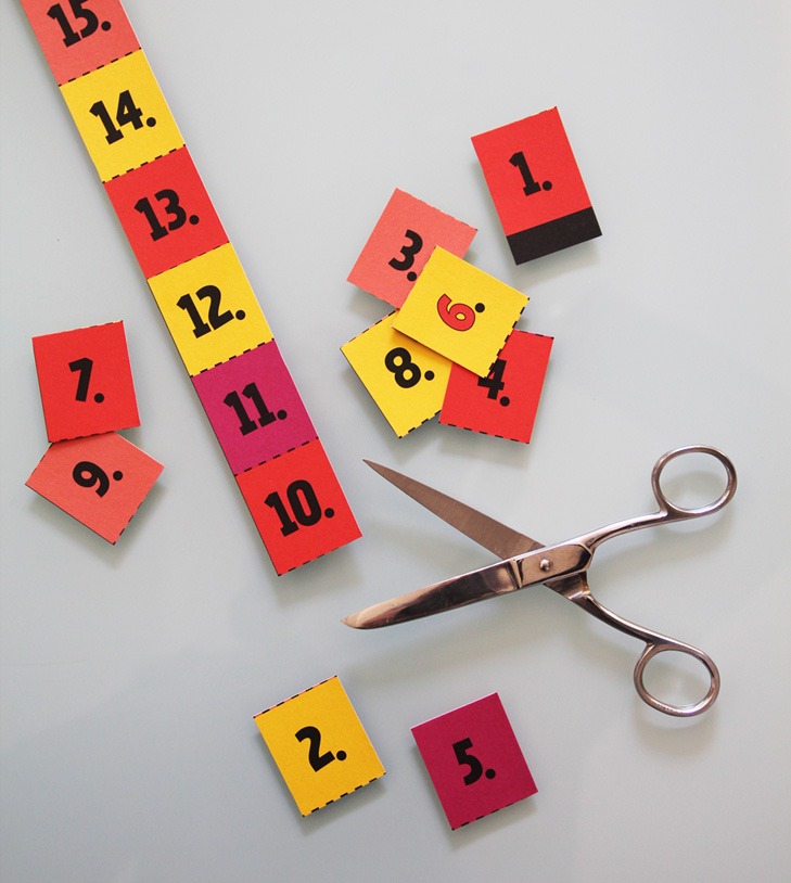 Adventskalender Bastelbogen von Wi-La-No