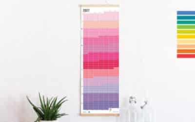 Wandkalender von Wi-La-No Rainbow Kalender Jahresplaner Homeoffice Wallplanner Designkalender